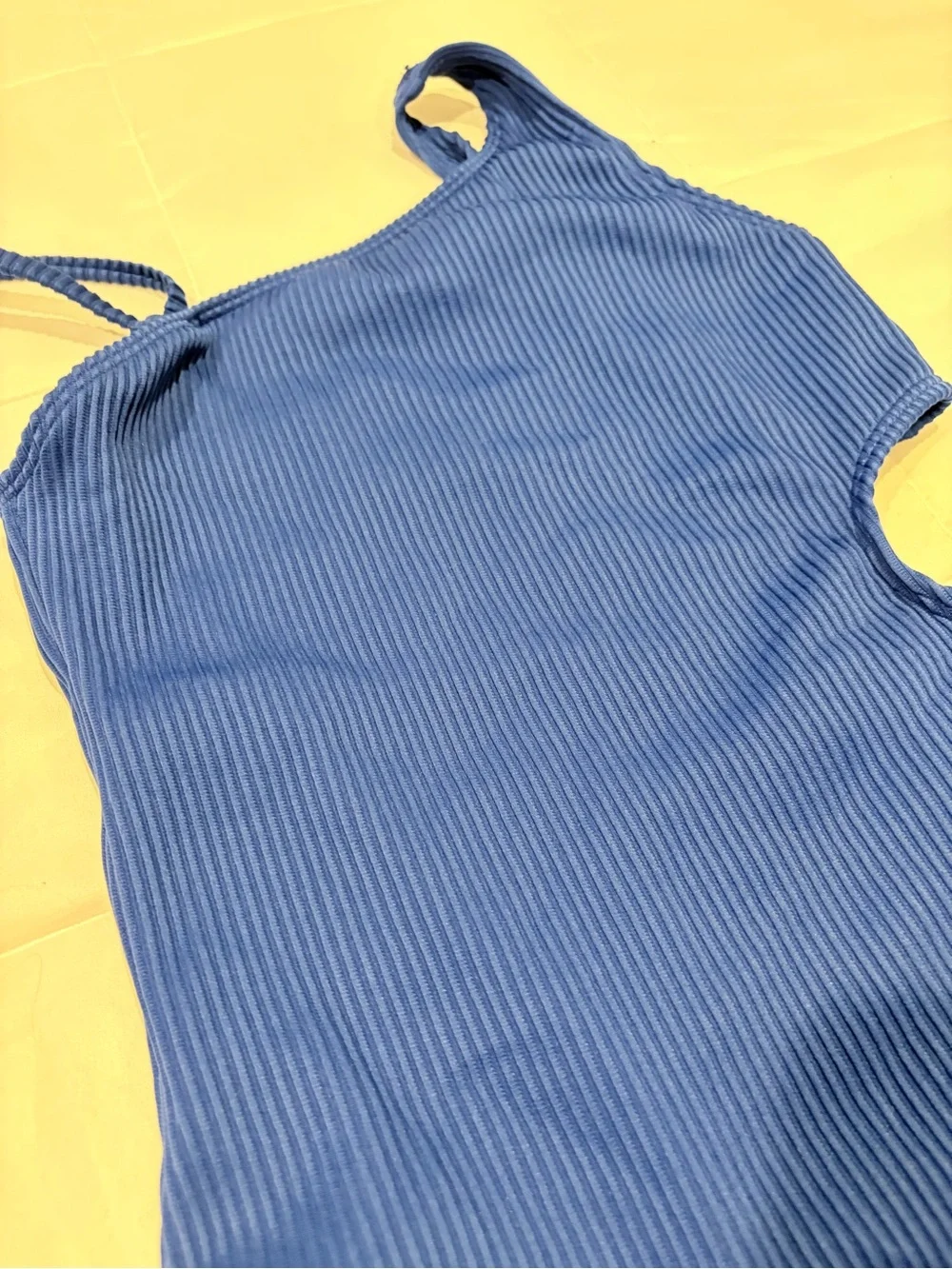 abercrombie kids Royal Blue Ribbed One-Shoulder Cutout Swimsuit
